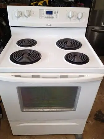 Whirlpool coil top oven range stove cooktop