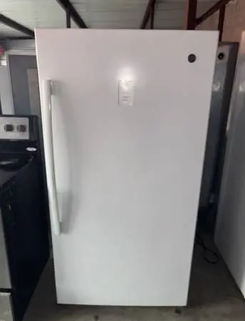 White GE Standing Freezer