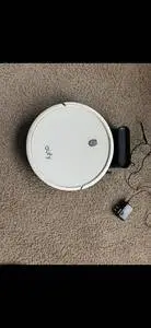 Self-Charging Robotic Vacuum Cleaner BLACK AND WHITE/PICTURES