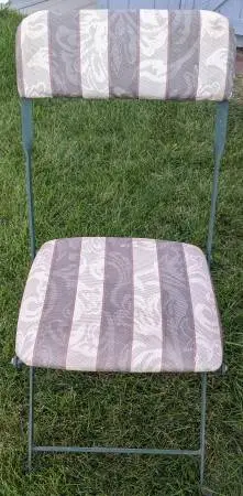 folding metal padded chair