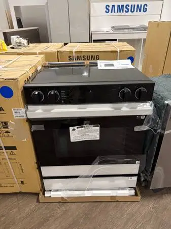 Samsung white electric range