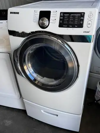 Front load Samsung dryer with pedestal  electric large load capacity