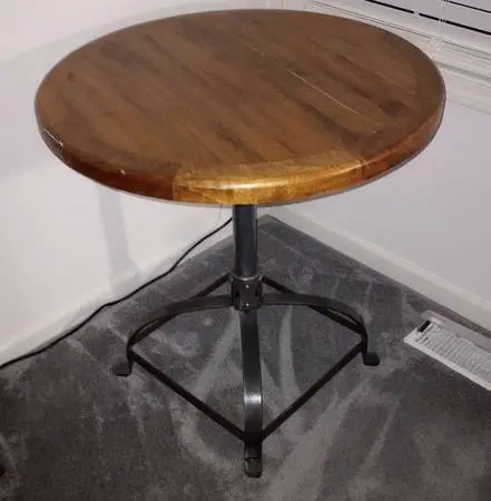 world market mango wood 30 inch round adjustable table