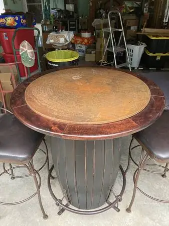 Pub Barrell Table + Chairs