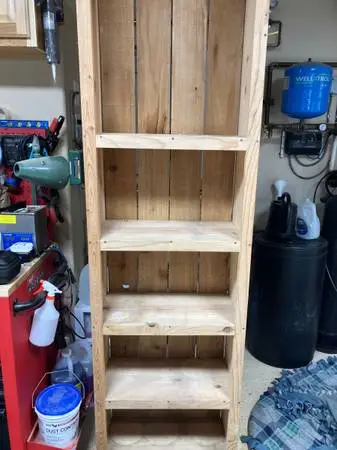 Wood shelves