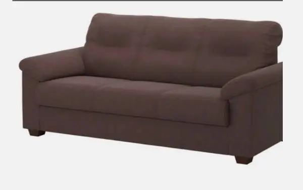 IKEA KNISLINGE 3-Seat Brown Faux Suede Couch in Excellent condition