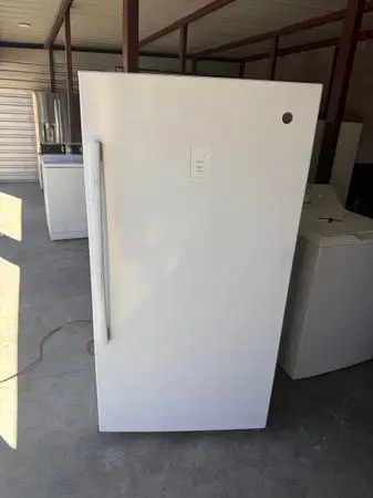 White GE Standing Freezer
