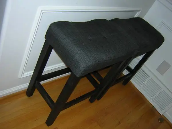 2 Upholstered Counter Height Barstools 24 Height $35. for Both