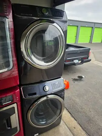 Samsung steam smart front load washer and gas dryer set
