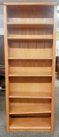 Wonderful Oak 7 Shelf Bookcase