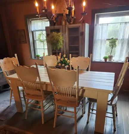 Farmhouse table and chairs