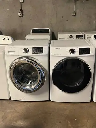 SAMSUNG FRONT LOAD WASHER AND ELECTRIC DRYER