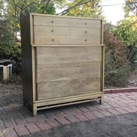 Like new c1950 AofM Art Deco/Moderne/MCM Dresser/Bleached MahoganyXX