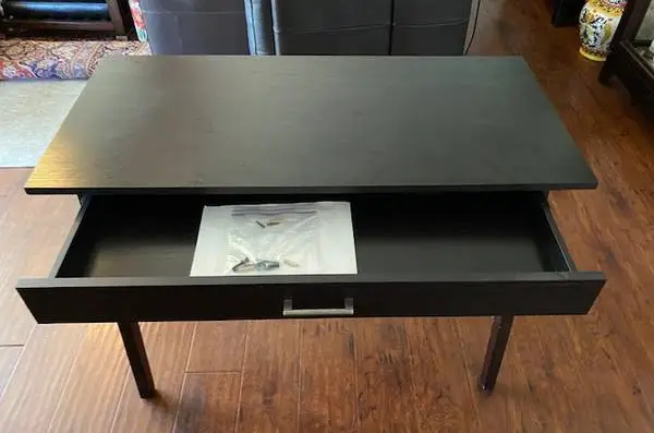 SIDE TABLE, DARK BROWN, VERY GOOD CONDITION
