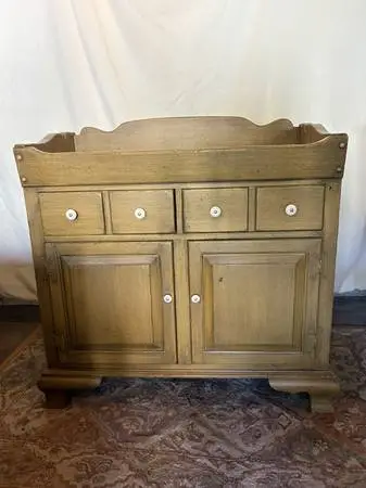 Vintage Olive Finished Dry Sink 36 wide, 18 deep, 37 tall