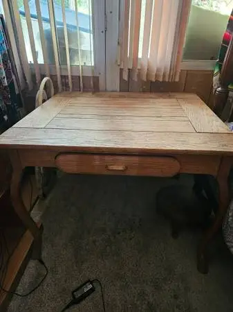 Solid oak desk,  handmade