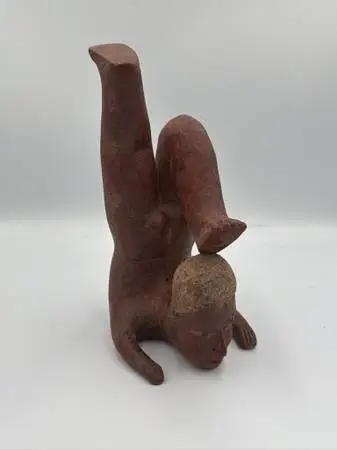 Clay Mayan Acrobat Figure- 5X6X9-AS IS