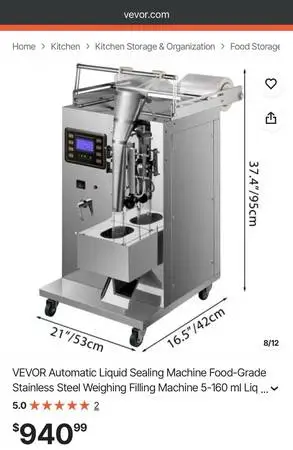 VEVOR Automatic Liquid Sealing Machine