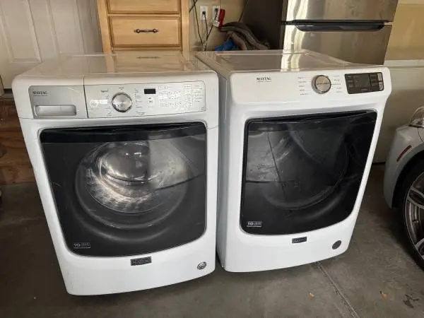 MAYTAG front load washer & electric dryer for sale.