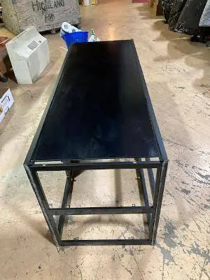 TV Stand -Glass top with glass shelves