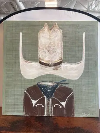 Original Cowboy Art By Sarah- 36X36