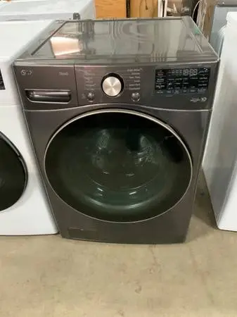 **LG BLACK STEEL FRONT LOADING 4.5 CU FT SINGLE WASHER**ON SALE NOW**