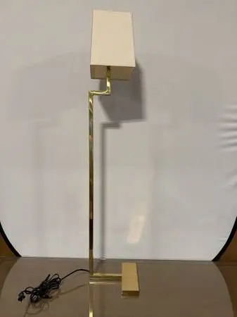 Robert Abbey Doughnut Floor Lamp In Brass- 9X9.5X48H