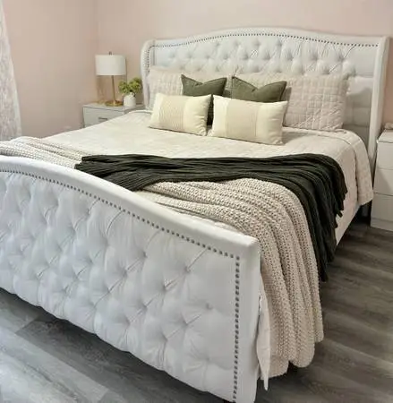 White king bed