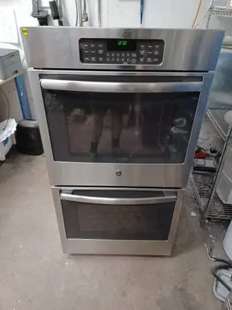 GE doble oven, commercial grade stainless steel