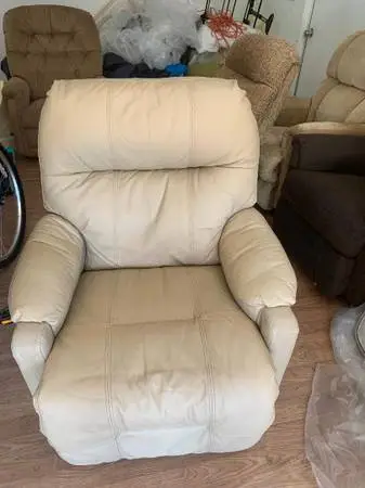 Leather Recliner in Excellent Condition-Swivels & Rocks Too