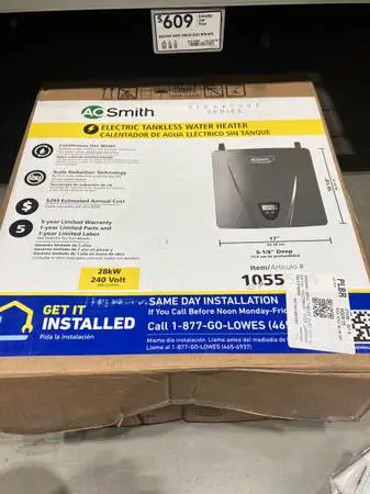 Tankless Water Heather A.O. Smith
