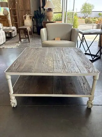 RH Dutch Industrial Square Coffee Table- 34X34X17- AS IS