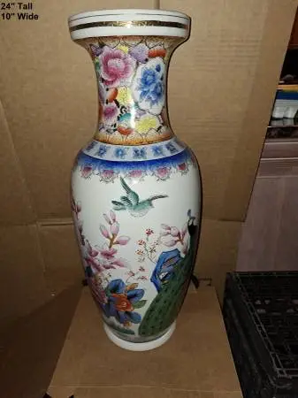 Chinese Vase - 24 Tall x 10 Wide