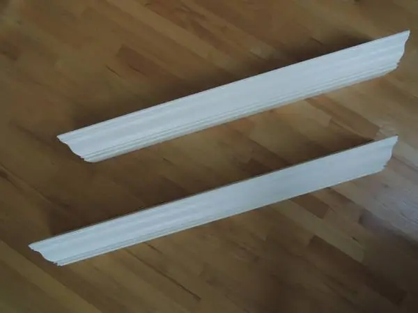 Pottery Barn 2 White Floating Shelves Use as Fireplace Mantel or Shelf