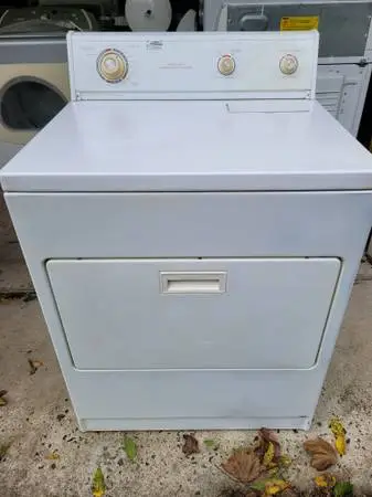 white estate electric dryer