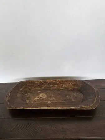 Rustic Oval Wood Bowl- 21.5X10X3