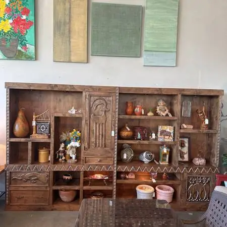 Santa Fe Saavy SW Wood Bookcase- 142X15.5X84H