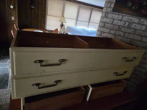 White dresser. Real wood