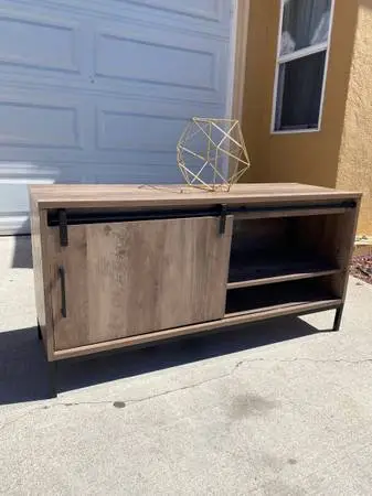 Rustic weathered tv stand