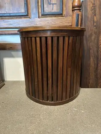 Arnolds Pickle Reclaimed Redwood Demilune Hamper - 31.5X19X31H