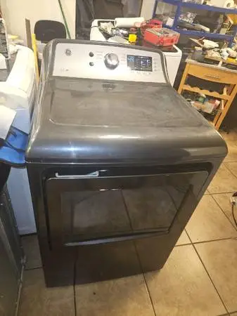 27 GE electric dryer, silver, full refurbish, new bearing glides and