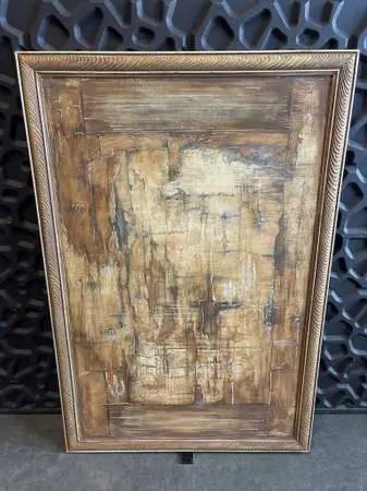 Brown & Black Abstract Art W/ Saguaros by Sarah- 37X56