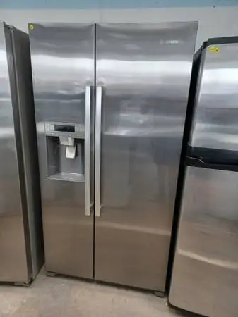 Bosh side by side refrigerator stainless steel