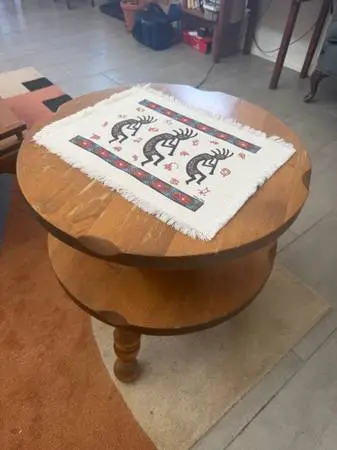 Two Tiered Sturdy Vintage Side Table