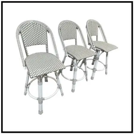 Serena & Lily Riviera Swivel Counter Stools, Set Of Three