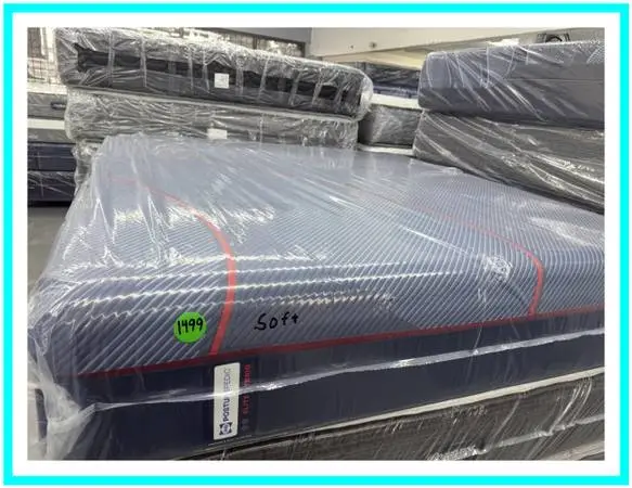 King Size Sealy Posturepedic Elite Hybrid Mattress & Boxes Bed