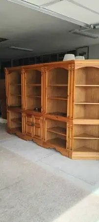 5-piece pine wall unit
