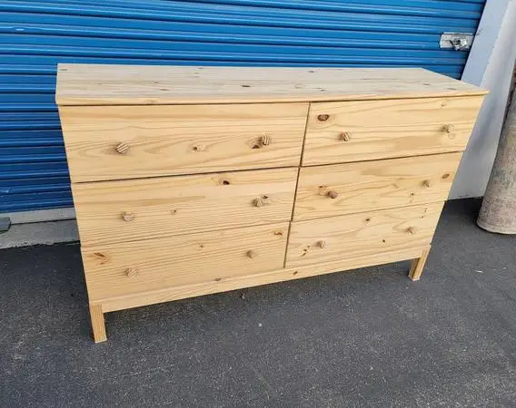 IKEA TARVA 6-drawer dresser unfinished pine cabinet