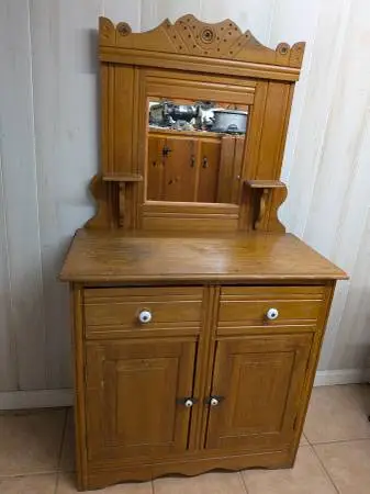 Antique Washstand/Dry Sink with Mirror