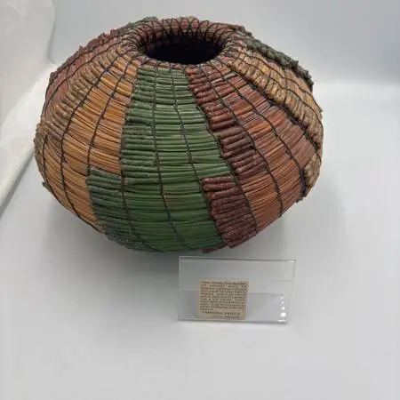Vintage Fran Kraynek/ Neil Prince Torrey Pine Needle Basket- 7X11